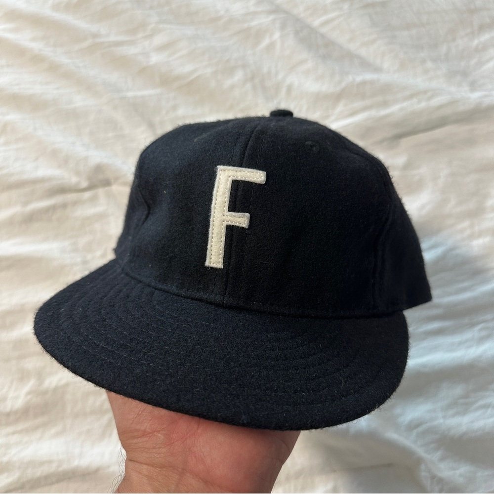 Ebbets Field Flannels F 7 3/8 Black Hat FOG style